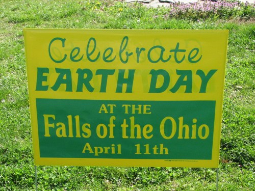 Earth Day sign, 2009