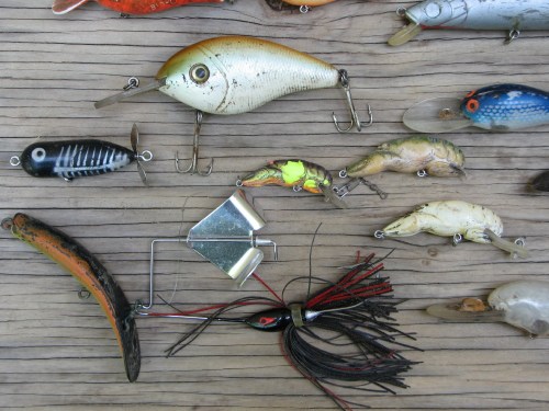 Fishing lures, detail, 5/09