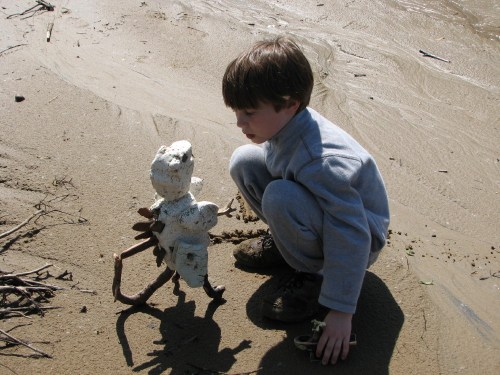 Adam and Godzilla figure, 5/09