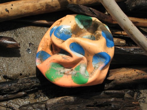 colorful, deflated ball, 6/09