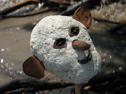 Audubon's head, detail, 6/09