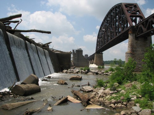 Fixed wier dam, 6/09