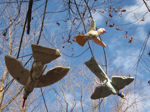 Three Flying Styro-birds