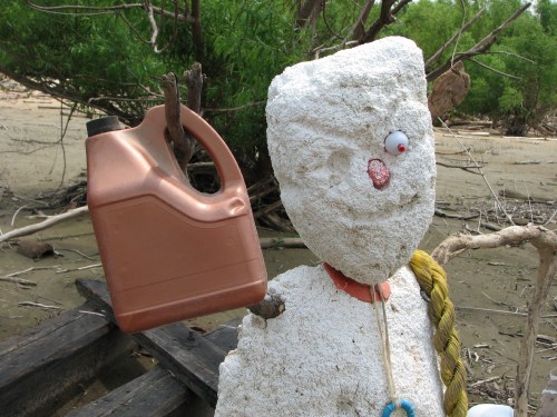 Jug Man damaged, 6/08