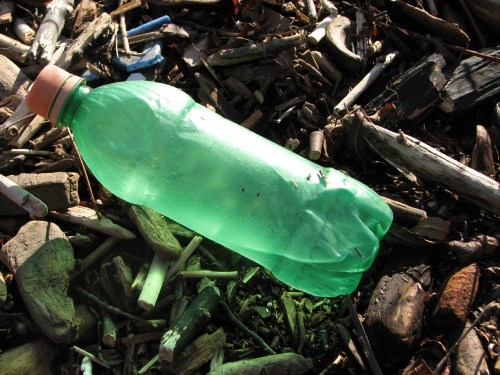 green plastic bottle