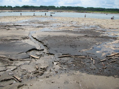Fishing on the fossil rocks, 7/09