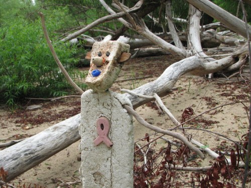 Figure with Pink Ribbon, 7/09