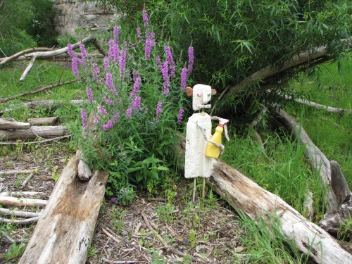 Abstract Man with Liatris, 7/09 Abstract Man with Liatris, 7/09