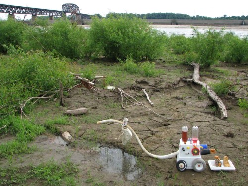 Soul-sucking machine in landscape, 7/09