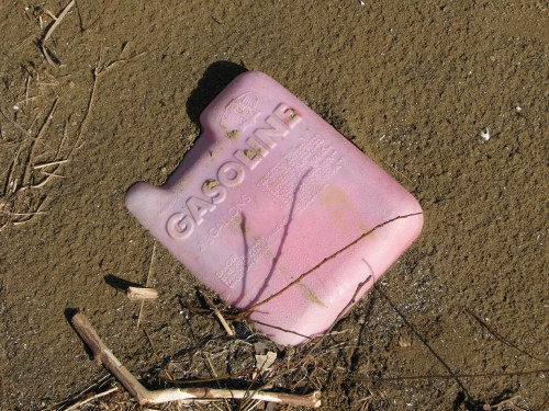 plastic gasoline container