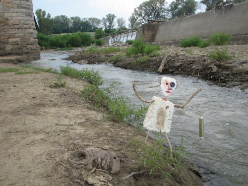 By the wier dam, 8/09