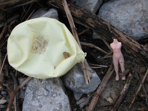 plastic jug and doll, 9/09