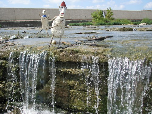 Father and Son at the Falls, 8/09