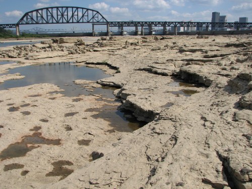 View of Louisville from the Falls of the Ohio, 8/09