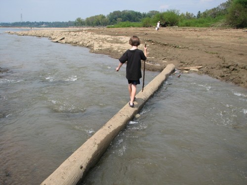 Adam crossing over, 9/09