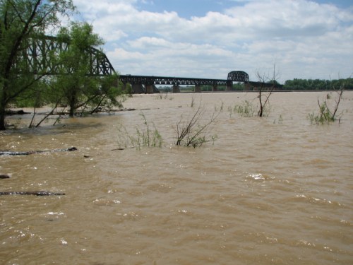 Muddy Ohio River at the Falls, 5/2010