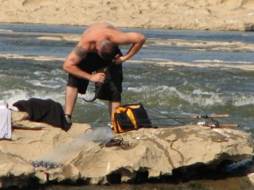 Man with a catfish, 8/2008