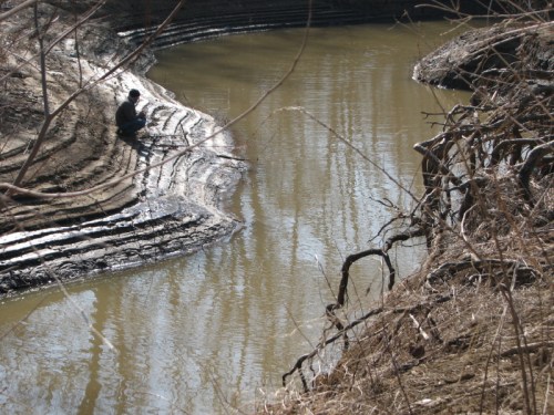 fisherman by creek, 2/2011