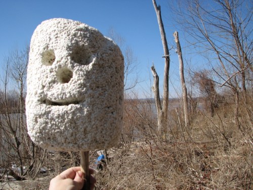 Styrofoam head fragment, 2/2011