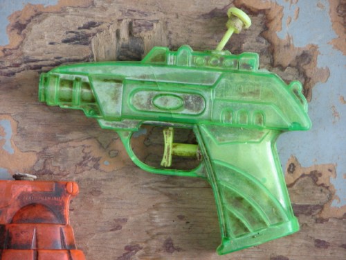 clear green plastic squirt gun