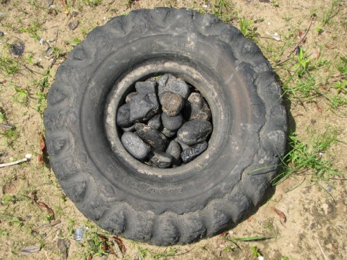 coal tire, remade, 7/2011