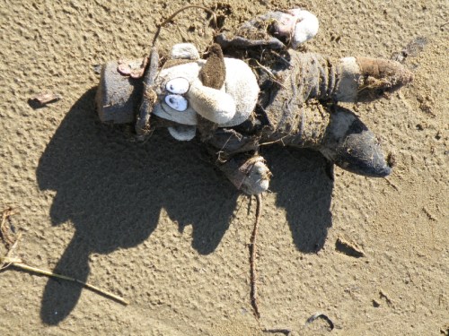 plush figure with big nose and mustache, Dec. 2011