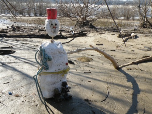 Styro-Snowman version 1, Dec. 2011