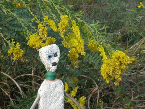 alien and goldenrod, Falls of the Ohio, Oct. 2012