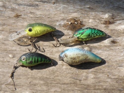 four fishing lures, Feb. 2013