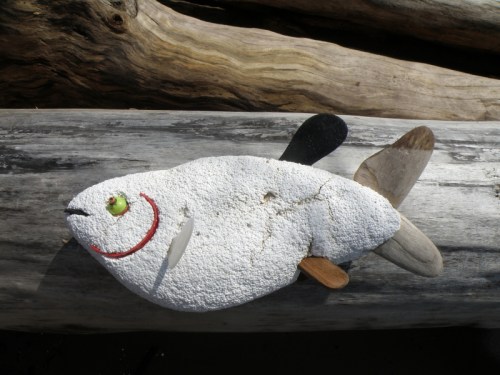 Styro-carp facing left, March 2013