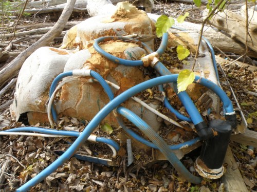 upturned hot tub, March 2013