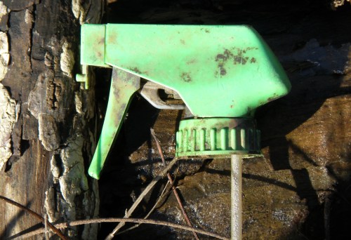 yellow/green spray bottle trigger, March 2013