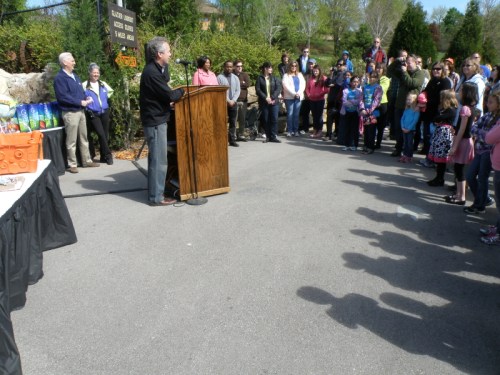 Mayor Greg Fischer at the Louisville Zoo, April 20, 2013