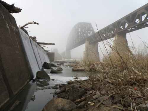 Fog at the Falls of the Ohio, April 2013