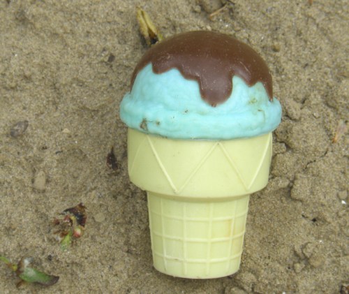 found plastic ice cream cone, April 2013