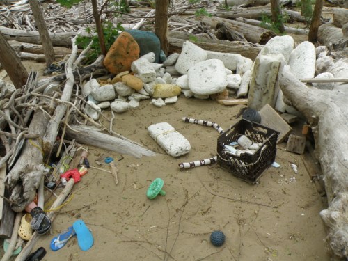 Outdoor studio in disarray, May 2013