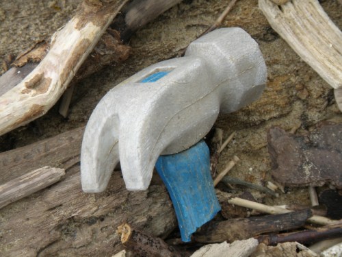 broken plastic claw hammer, May 2013