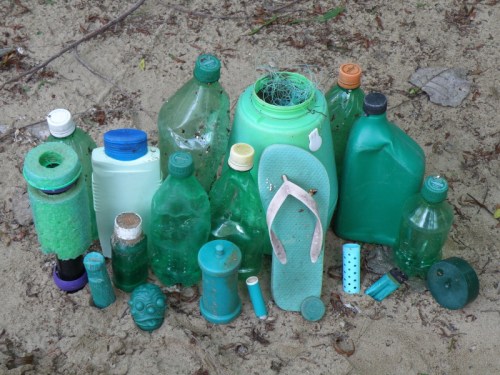 green plastic junk, July 2013