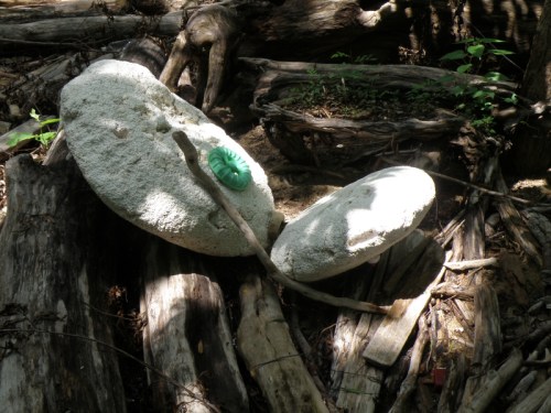 big Styrofoam figure face down, July 2013