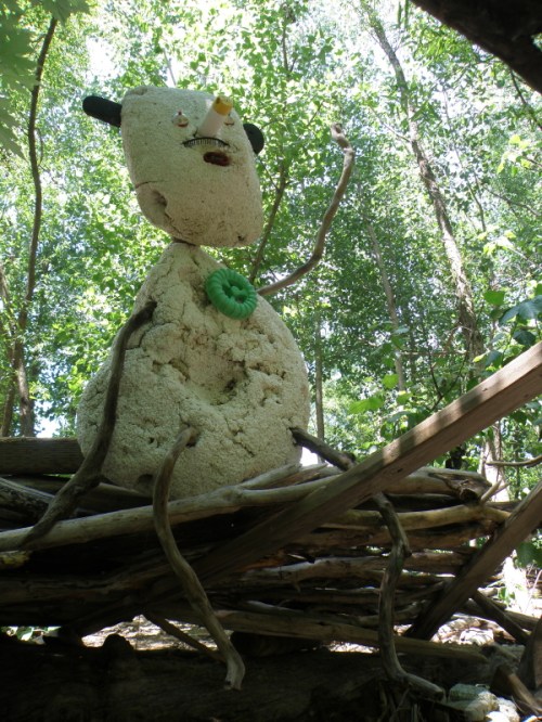 Large seated Styro-figure, July 2013