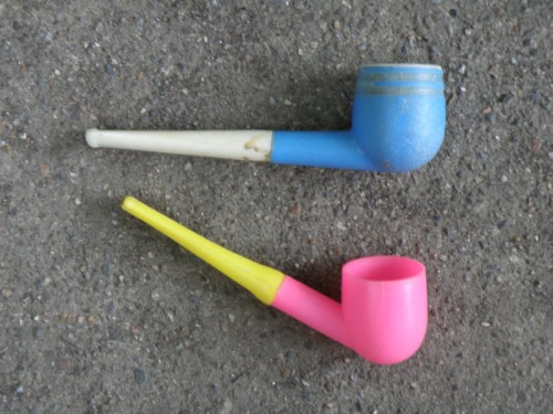 soap bubble plastic pipes, Falls of the Ohio, Sept. 2013