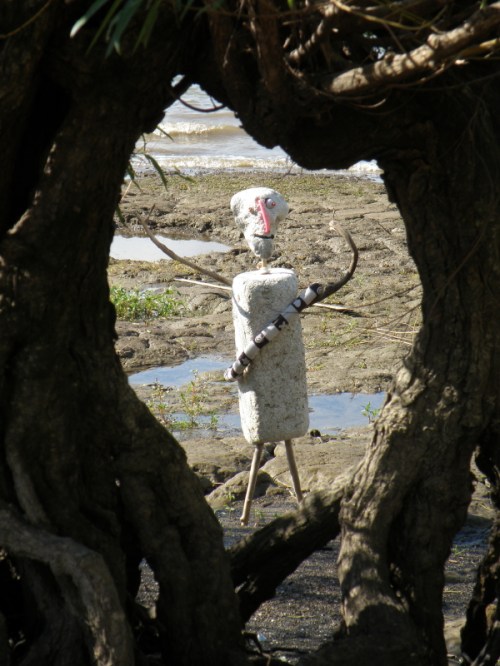 Figure seen through the willow portal, Nov. 2013