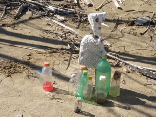 Mr. Mosquito Nose and various bottles, April 2014