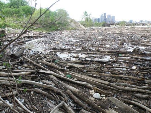 high water at the Falls of the Ohio, May 3, 2014