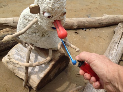 Me helping to light Jimmy D.,s pipe, Falls of the Ohio, Sept. 2014