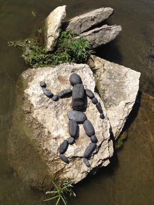Dancing Coal figure, Falls of the Ohio, Oct. 2014