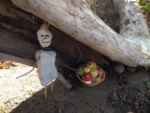 The Giggle Master with his Giggle Bowl collection, Falls of the Ohio, Nov. 2014