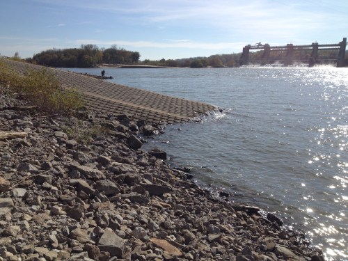 boat ramp near George Rogers Clark cabin site, Nov. 2014