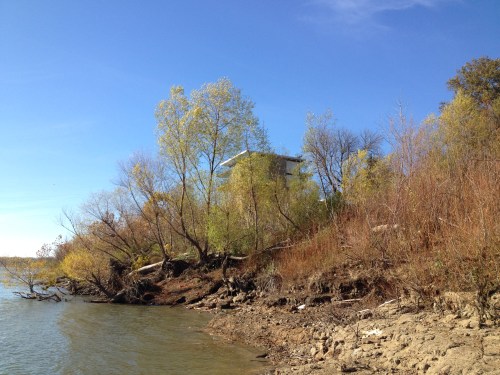 Large house on the Indiana side of the Ohio River, Nov. 2014