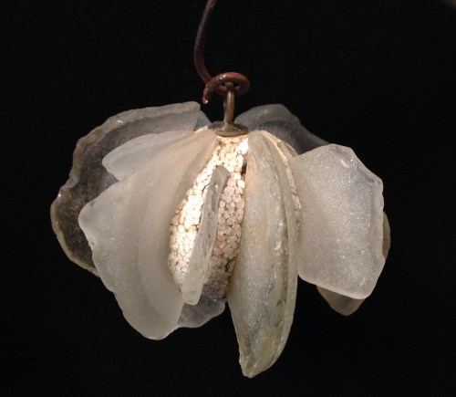 Ice Blossom Ornament with copper wire, Dec. 2014